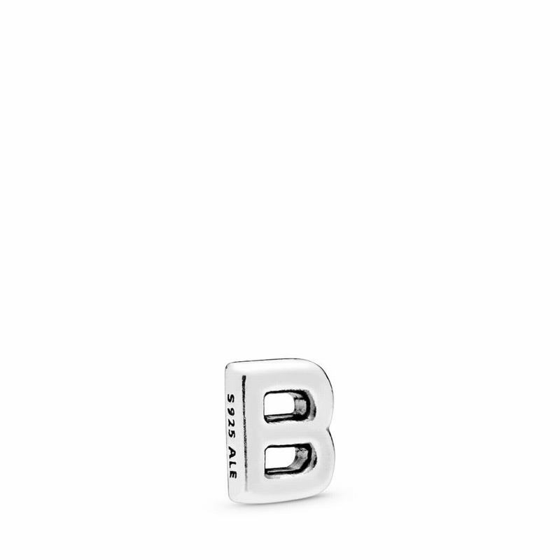 Pandora Letter B Petite Locket Charm Silver Egypt QY5637480